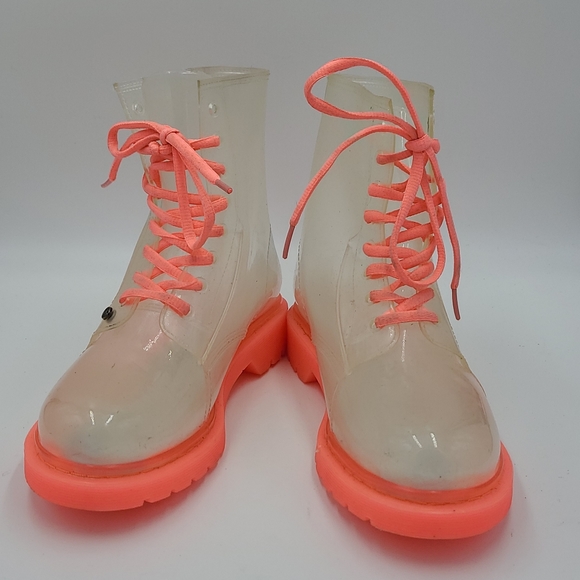 G-Six Workshop Clear Combat Boot Womens 7 - Picture 3 of 6